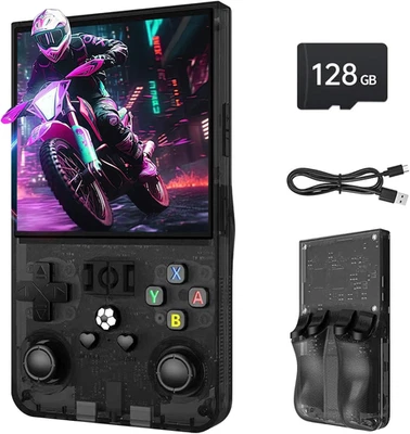 Console Retro Game R36MAX, Console Retrò Con Schermo IPS Da 4,0", 128 GB, Oltre  - Immagine 1 di 4