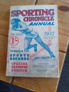 Sporting Chronicle  Annual 1937 Jesse Owens (22) - Picture 1 of 14