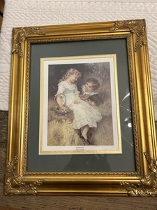 Sweethearts By Frederick Morgan Ornate Framed Vintage Art Print 18x15” - Picture 1 of 9