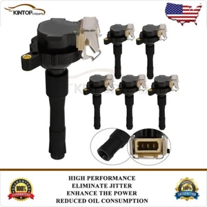 6 Ignition Coil Pack For BMW 330Ci 330i 330Xi 525i 530i X5 Z3 3.0L l6 2001 2002 - Picture 1 of 8