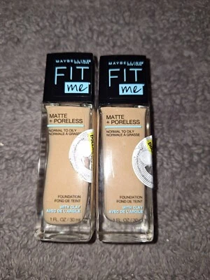 2 PACK Maybelline New York FIT ME Matte + Poreless Foundation #230 NATURAL BUFF - Image 1 of 4