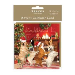 Calendario de Adviento Perro Conga Tarjeta de Navidad - 24 Puertas Divertido Diseño de Navidad - Imagen 1 de 2