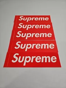 Supreme Red Box Logo Sticker - 5 Stickers - 8"x2.5" - Picture 1 of 6