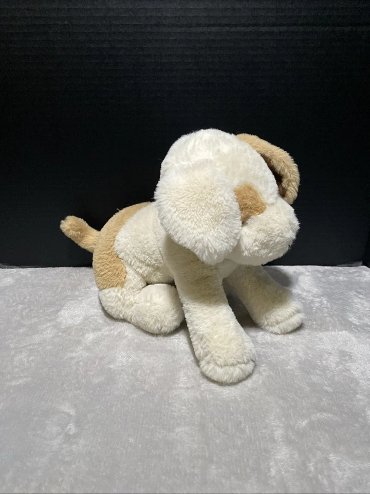 Bunnies by the Bay Puppy Dog Skipit Plush Baby Lovey 11" Beige Cream Tan Spots - Image 1 of 4