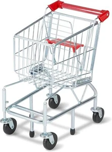 Toy Shopping Cart With Sturdy Metal Frame - Toddler Shopping Cart - Picture 1 of 9