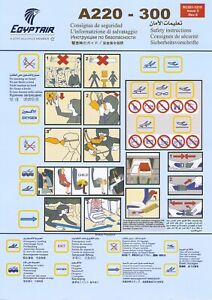EGYPTAIR A220-300 ISSUE3 REV0 SAFETY CARD