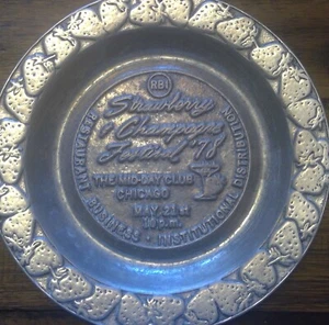 Plato de peltre comercial Wilton Columbia 1978 - Imagen 1 de 4