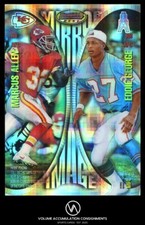 1997 Bowman's Best Mirror Image Atomic Refractor Emmitt Smith George Allen