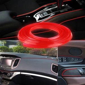 16ft Car Interior Door Gap Edge Line Molding Trim Strip Accessories Red-Decorate - Bild 1 von 8