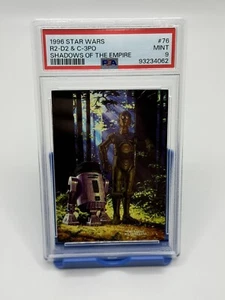 1996 TOPPS STAR WARS SHADOWS OF THE EMPIRE ETCHED FOIL R2-D2 & C-3PO #76 PSA 9 - Picture 1 of 2