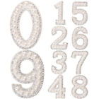  Pearl Number Sticker Decorative Coat Patches Hat Embroidered