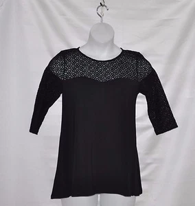 Styled by Joe Zee Stricktunika mit Spitzpasse Gr. S schwarz - Bild 1 von 2