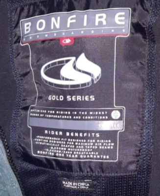Womens Bonfire Gold Series Snowboard  Ski Jacket w Hood Nylon Blue   Medium - Image 1 of 4