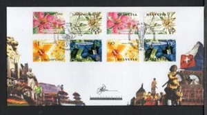 SINGAPUR 2001 SINGAPUR-SUIZA EDICIÓN CONJUNTA - FLORES FDC - Imagen 1 de 1