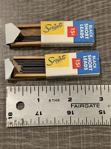 Scripto Vintage E-080 HB Lead BLACK Short Lead Prepriced 15 CENTS ORIG BOX NOS - Picture 1 of 7