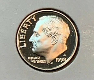 1998 S  Proof  Roosevelt Silver Dimes GEM .free  Ship - Picture 1 of 2