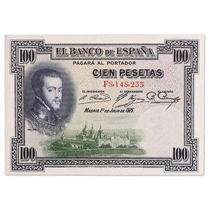 Espagne - billet 100 pesetas 1925 - Felipe II - série F - NEUF - P.69c - Imagen 1 de 2