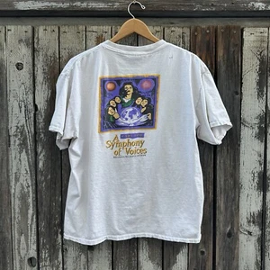 Camiseta de Colección Años 90 Una Sinfonía de Voces Educación Bilingüe Oneita - Imagen 1 de 10