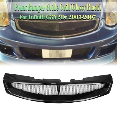 Parrilla de parachoques delantero Balck malla para Infiniti G35 2003-2007 2005 cupé 2 puertas Foto 1 de 4