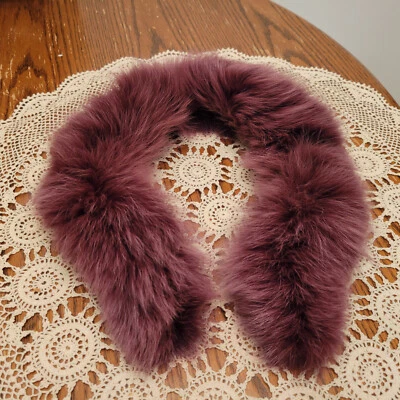 Pieza de cuello de piel de zorro genuina 29 pulgadas  Uva púrpura Foto 1 de 2