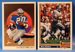 Barry Sanders 1991 Upper Deck Team Checklist #89 Detroit Lions 2 card lot - Picture 1 of 2
