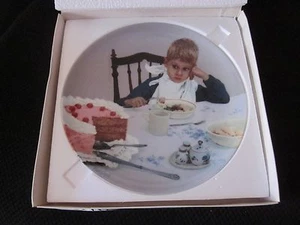 "FIRST THINGS FIRST" BOY CAKE MOMENTS OF TRUTH COLLECTOR PLATE BING & GRONDAHL - Picture 1 of 4