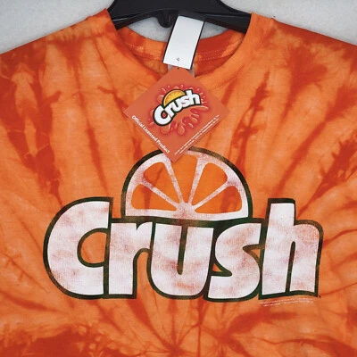 CRUSH Shirt Mens Small Orange Tie Dye LogoSoda Pop Pepsi Casual NWT - Image 1 of 4