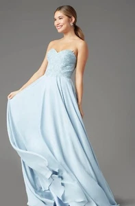 New Promgirl Ball Gown Maxi Dress Prom evening Sleeveless Sweetheart Size 2 - Picture 1 of 4