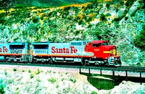 ORIGINAL KODACHROME SLIDE ATSF C44-9W #826 CAJUN PASS, CALIFORNIA AUGUST 13 1994 - Picture 1 of 1