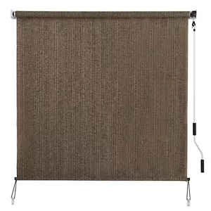 LUCKUP Outdoor Sunshade Roller Shades, Exterior Cordless Roll Up Shades Blinds - Picture 1 of 14