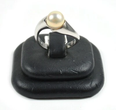Anello Contrarier in Argento 925 con Perla Made In Italy - Immagine 1 di 4