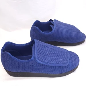 Silverts Wide Strap Comfort Slipper Blue Slip Water Resistant Shoes Mens Size 10 - Picture 1 of 7