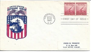 1940 FDC, 2 Cent DEFENSE - Picture 1 of 1