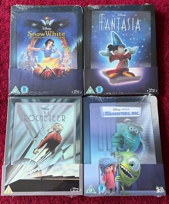 4 DISNEY PIXAR LENTICULAR UK STEELBOOKS LIMITED EDITIONS NEW & FACTORY SEALED - Image 1 of 4