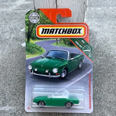 MATCHBOX 2019 MBX ROAD TRIP VOLKSWAGEN TYPE 34 KARMANN GHIA 12/20 GREEN - Image 1 of 4