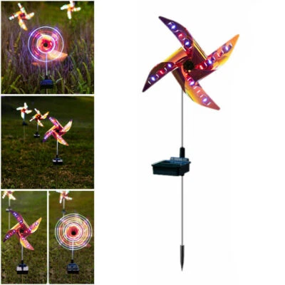 2-4 X Solar LED Windmühle Solarleuchte Lampe Licht Landschaftslampe Garten Deko - Bild 1 von 4