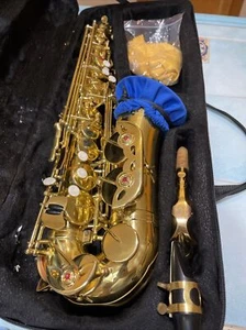 Mendini by Cecilio MASL Gold Lacquer E Flat Alto Saxophone - Picture 1 of 4