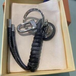 Louis Vuitton Lederseil M67224 Schlüsselring LV Kreis LV Signatur mit gebrauchter Box