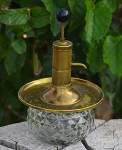 VINTAGE Rotating Liquor Dispenser Brass Glass Made in USA 1960's - Picture 1 of 7