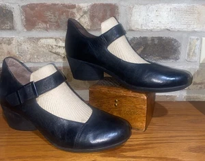 Dansko Savanna Mary Jane Clog Women size 42 US 11.5 - 12 Black Leather - Picture 1 of 5
