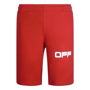 Off-White Airport Tape Design Red Sweat Shorts - Bild 1 von 3