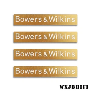 Bowers and Wilkins Speaker Aluminum Logo Badge 73mm(2.87")X12.7mm(0.5") gold - Picture 1 of 7