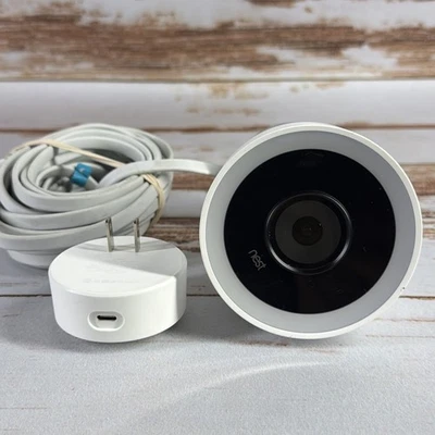 Google Nest Cam IQ Outdoor 1080p HD Smart Security Camera – White, Tested - Image 1 of 4