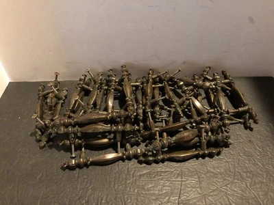 Set of 35 Brass Antique MCM Cabinet Drawer Pull Mid Century Modern 3 1/2" Center - Image 1 of 4