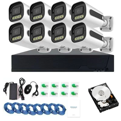 HOUSECURITY KIT VIDEOSORVEGLIANZA IP 8X TELECAMERE 6MPX NVR 8 CANALI HD 1 TB