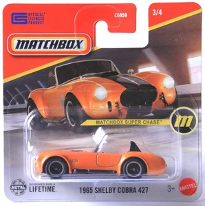 Matchbox Super Chase 1965 Shelby Cobra 427 clásico automático naranja 3/4 JBR81 2025 - Imagen 1 de 4