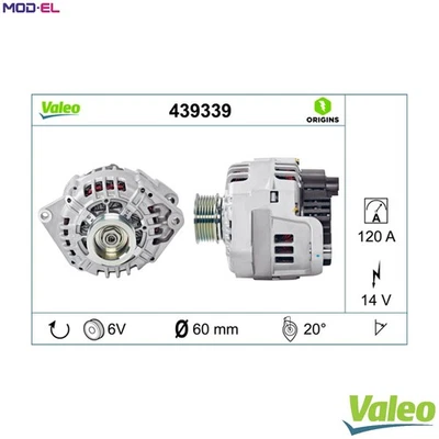 ALTERNATOR 439339 FOR PEUGEOT BOXER/FURGON/Van/Platform/Chassis/Bus FIAT 2.8L - Image 1 of 4