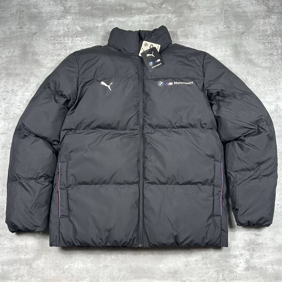 Puma BMW M Motorsport ESS+ Puffer Jacket Winter Coat Black Mens Size Large New - Image 1 of 4