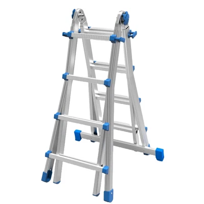 Scala trasformabile in ALLUMINIO TELESCOPICA EQU44 MARCHETTI 8+8 gradini - Immagine 1 di 4