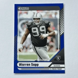 2024 Panini Donruss - Warren Sapp #299 Las Vegas Raiders Blue Press Proof - Bild 1 von 2